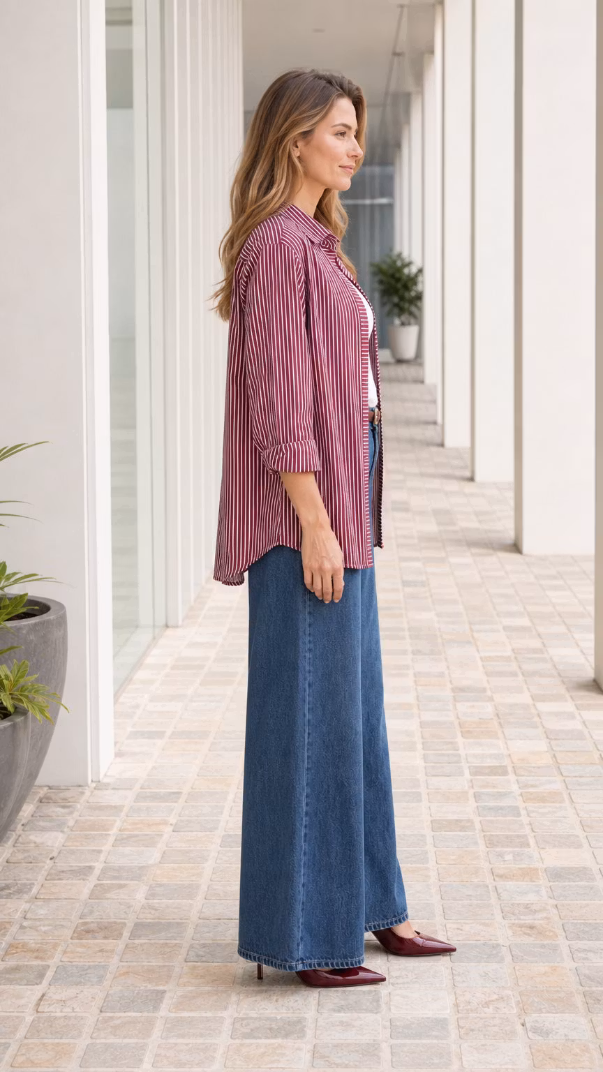 Classic Striped Button-Down Casual Long-Sleeve Shirt - ryffhq