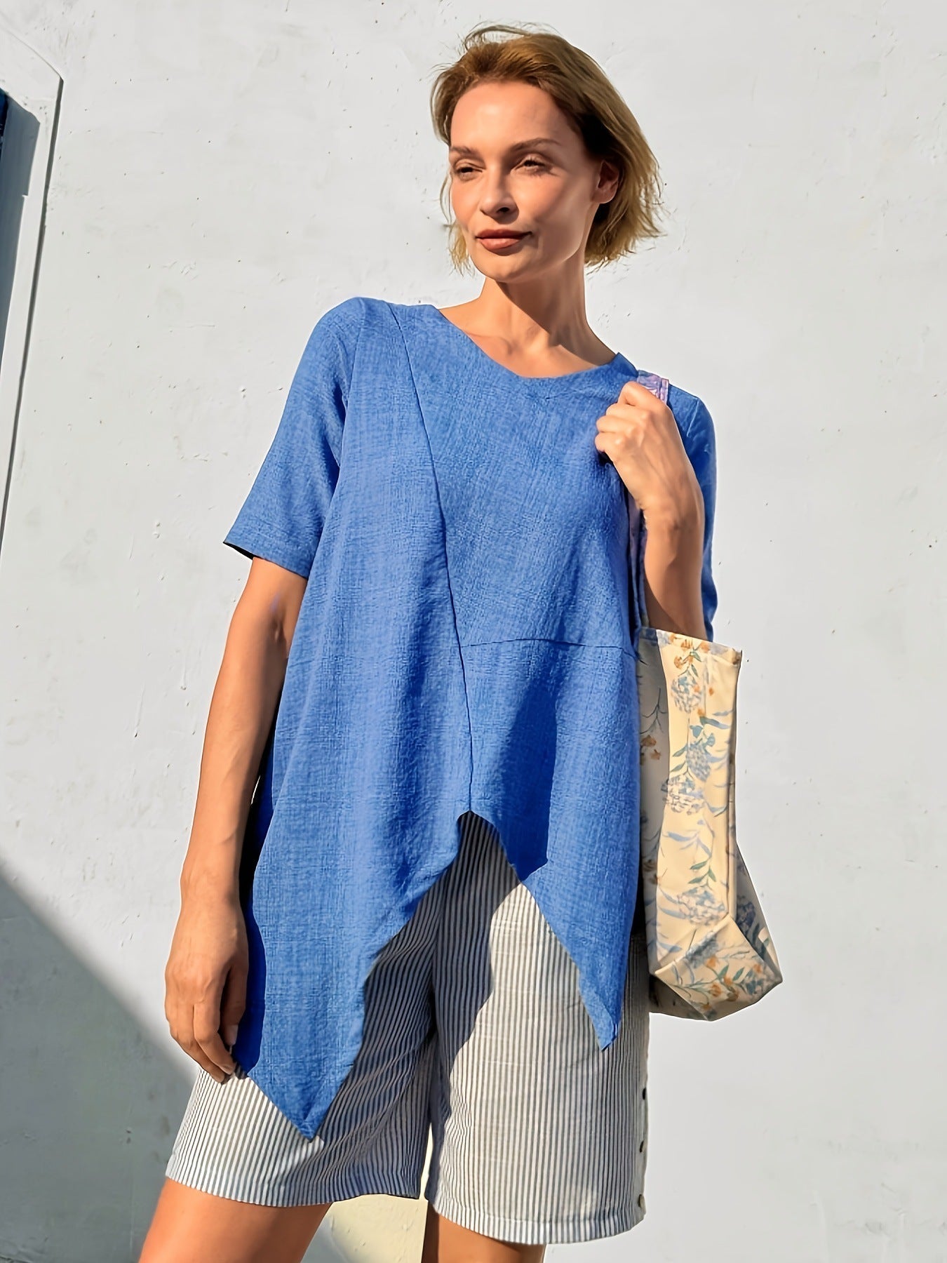 Casual Loose Round Neck Short Sleeve - ryffhq